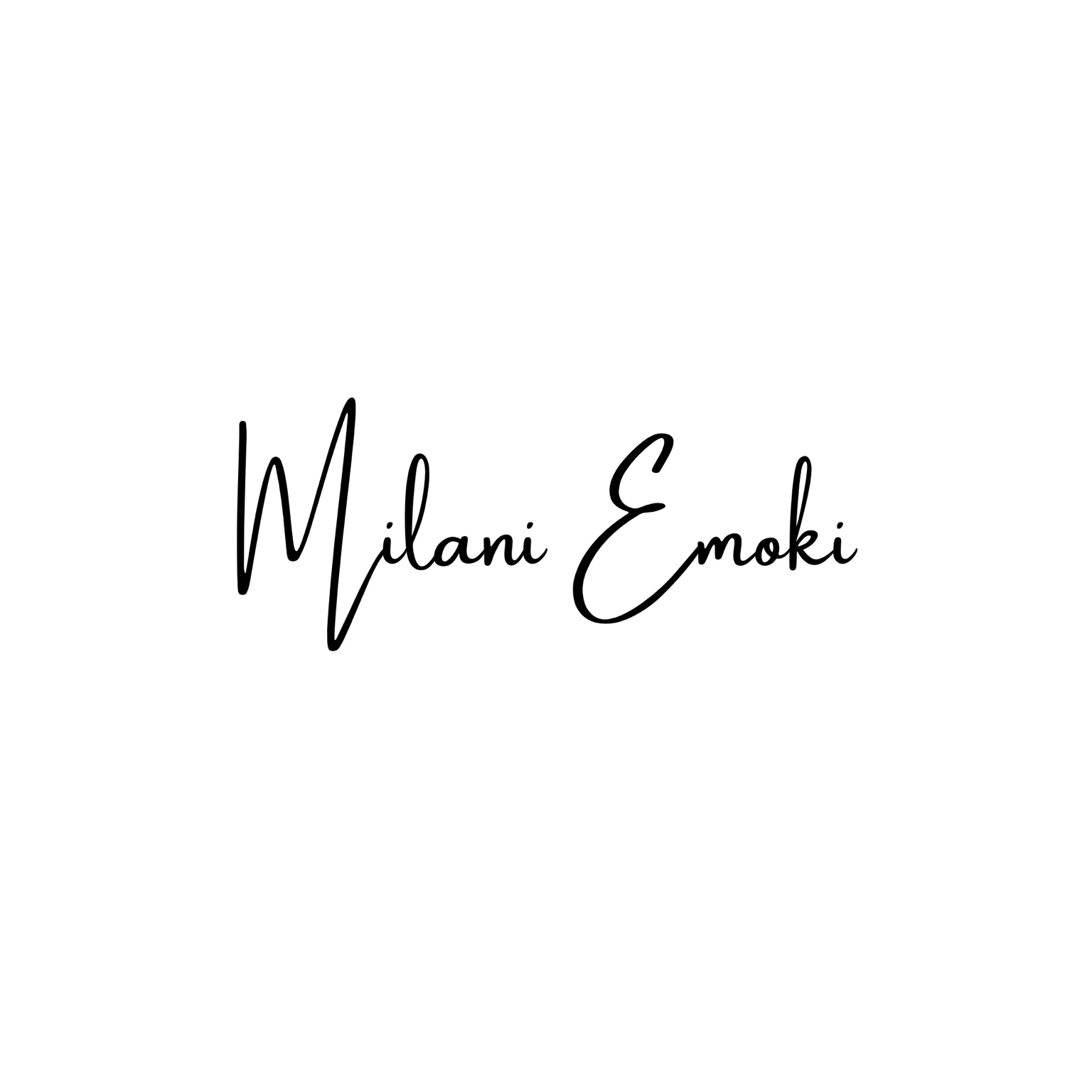 Milani Emoki handwritten signature logo